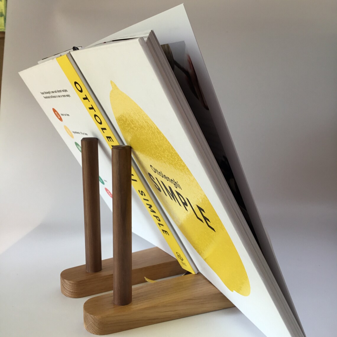 Cookbook stand wooden cook book stand space saving design Etsy