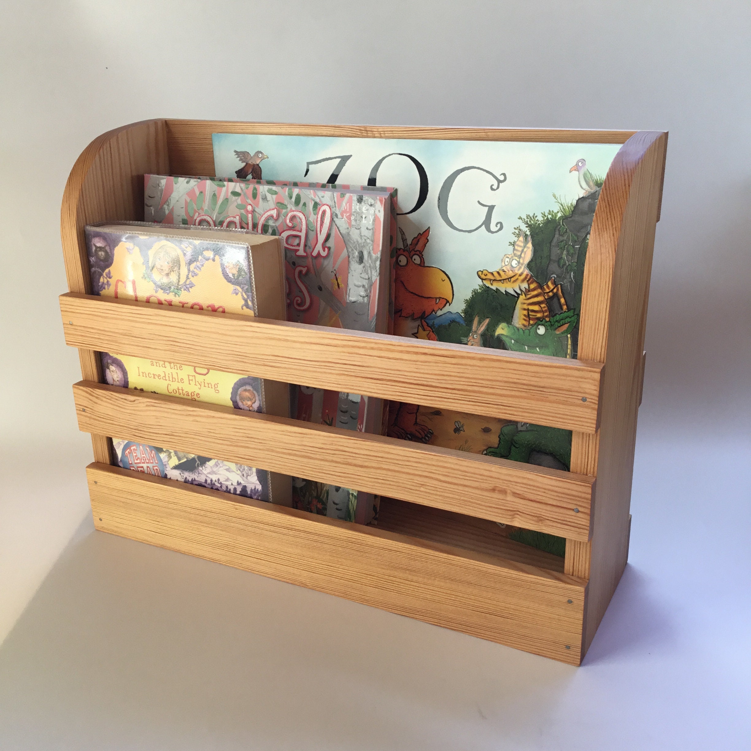 Wooden Magazine Rack Wall Mounted Vinyl Record Rack Wooden Etsy UK