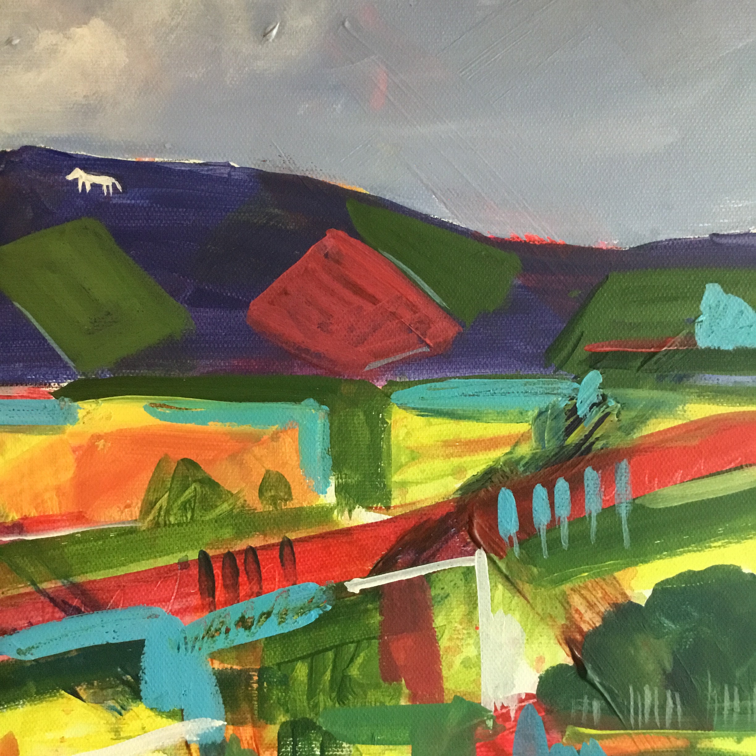 Kilburn White Horse North Yorkshire Landscape Original Etsy UK