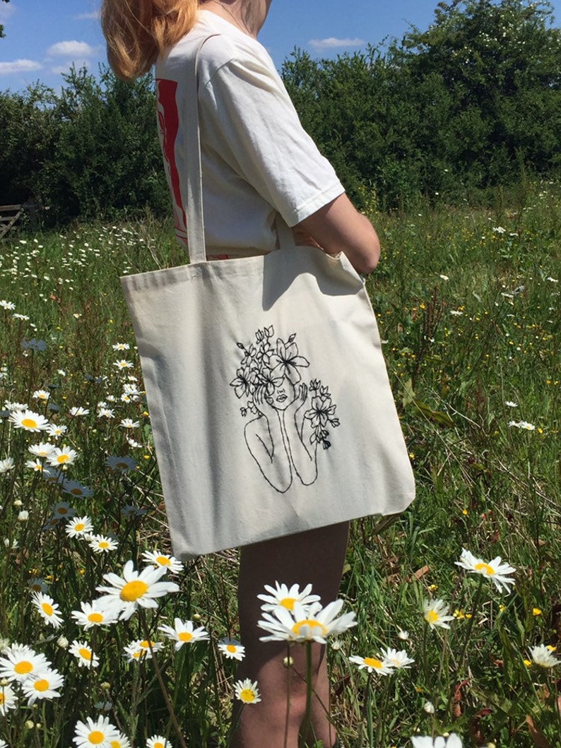 Fundraising for Charity Hand embroidered Canvas Tote Bag | Etsy