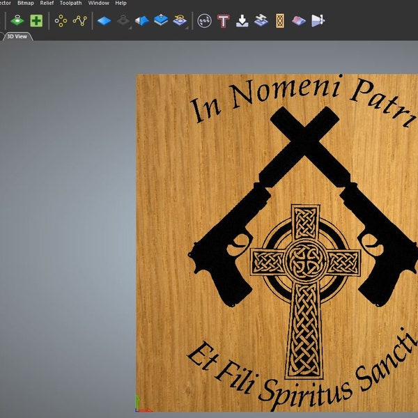 Boondock saints In Nomeni Patri Et Fili Spiritus Sancti dxf Laser cut svg template Glowforge gift vector template pattern Laser cut cnc plan