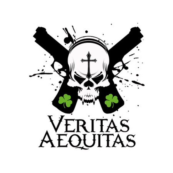 Boondock Saints, Veritas Aequitas for coaster use, Laser cut svg template Glowforge gift dxf vector template pattern cnc router plan