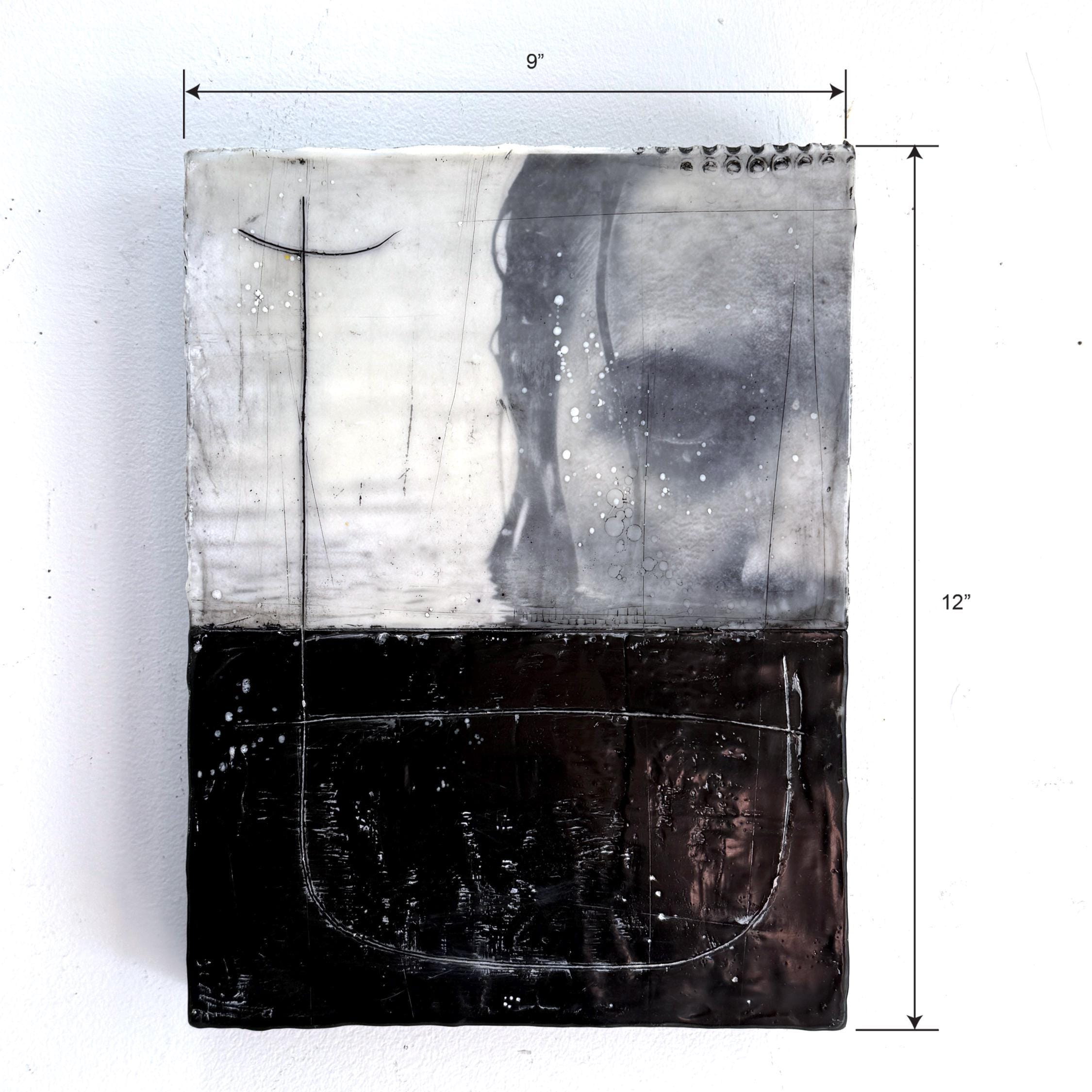 9x12 "Linger" Encaustic Painting, Mixed Media Abstract Wall Art