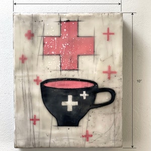 Encaustic painting | Cup of Goodness | 8"x10” | mixed media | Bees wax | abstract painting | wall art | original art