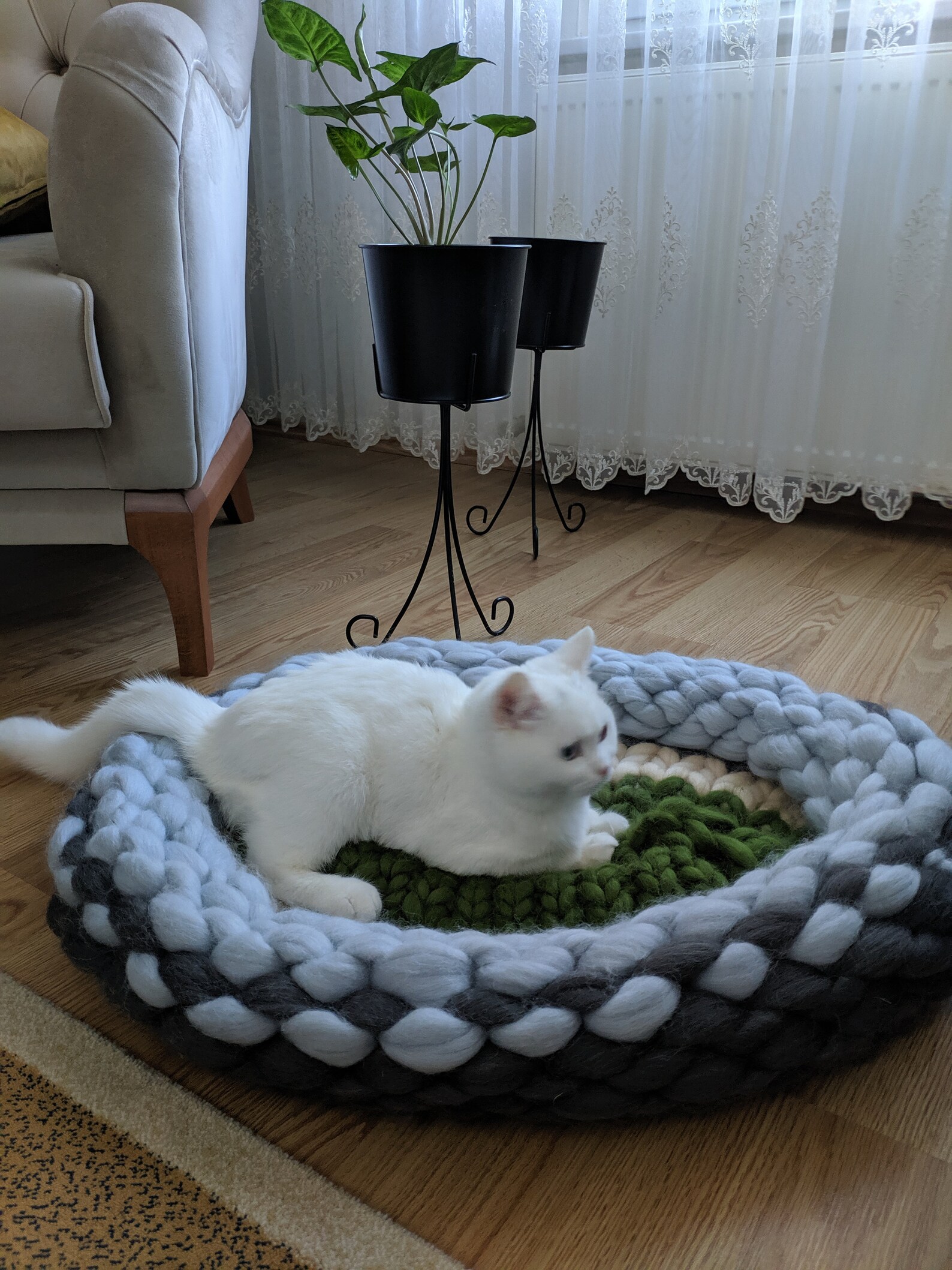 Giant Cat Bed Chunky Knit Cat Bed Size 65cm XXL Gift Cat Etsy