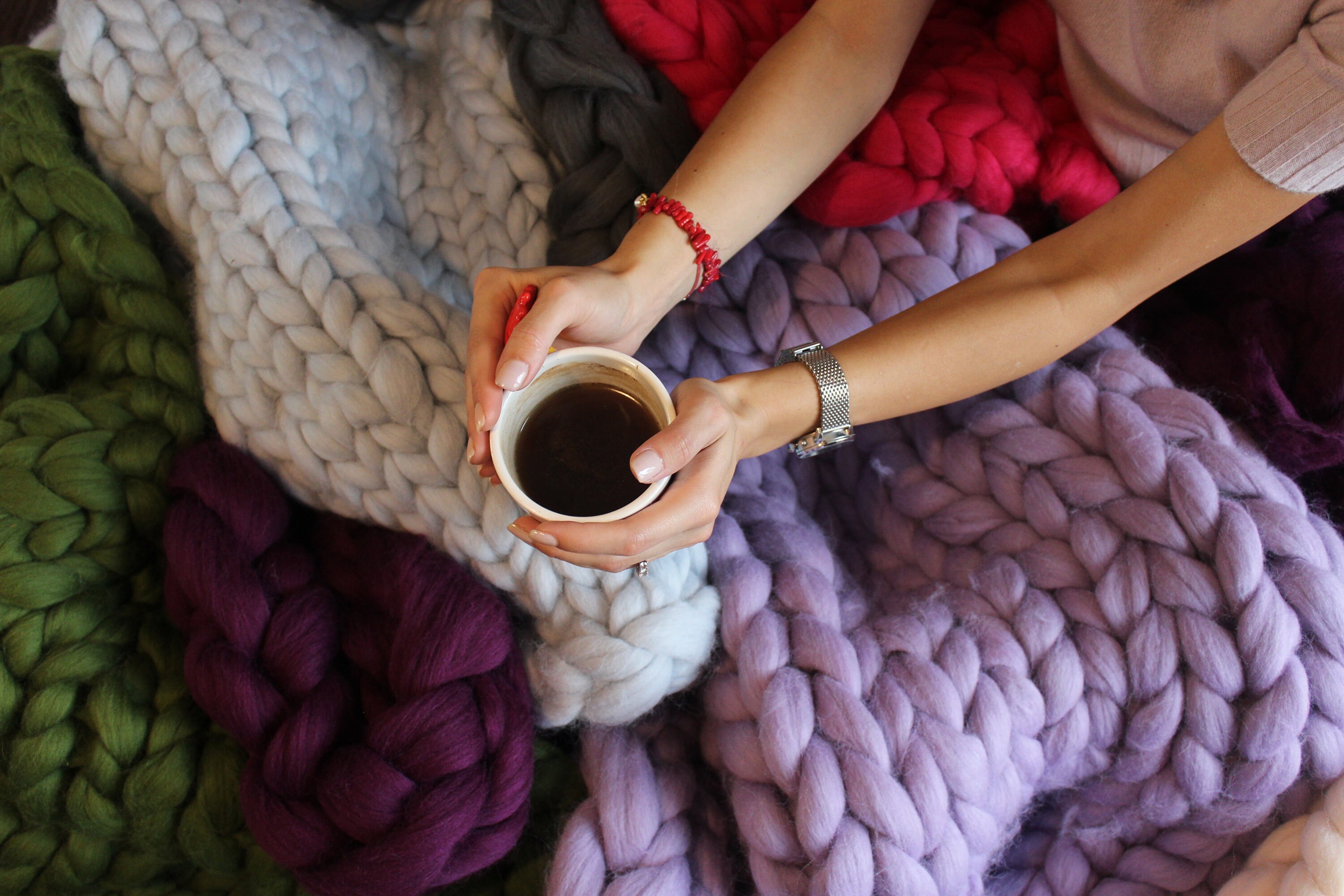 Giant Wool Blanket Chunky Yarn 100 Merino Wool Giant Yarn Etsy