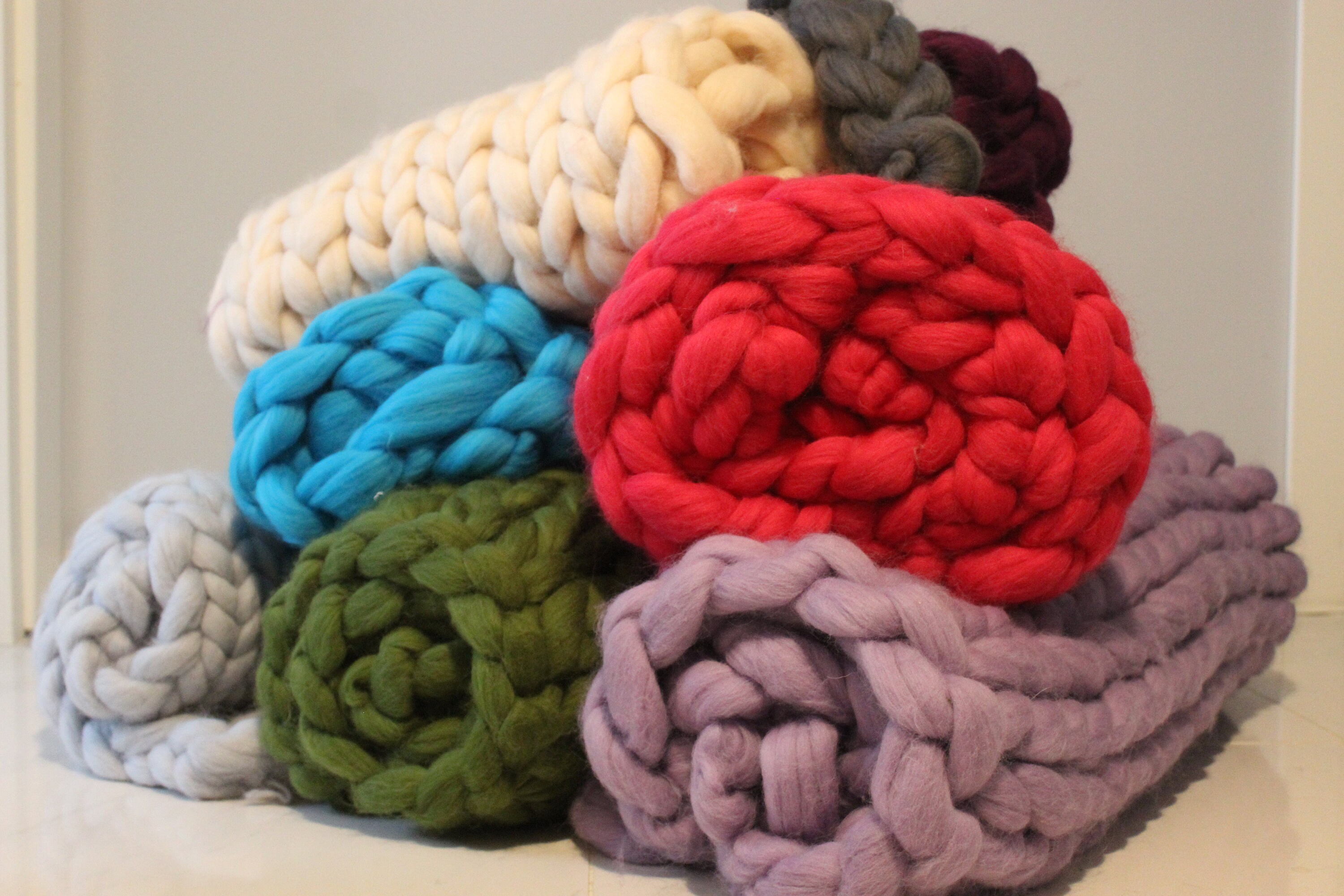 Giant Wool Blanket Chunky Yarn 100 Merino Wool Giant Yarn Etsy