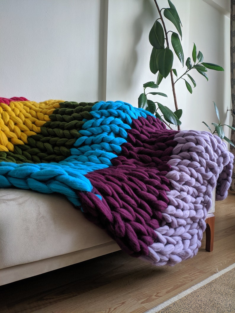 rainbow chunky wool
