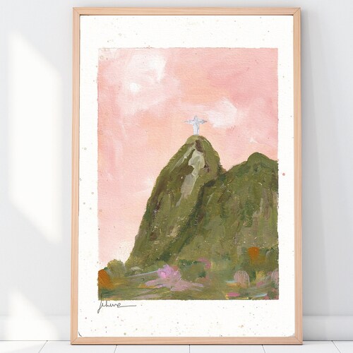 Corcovado Rio De Janeiro Art Brazilian Art Christ the Etsy