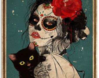 Sugar skull poster | Etsy