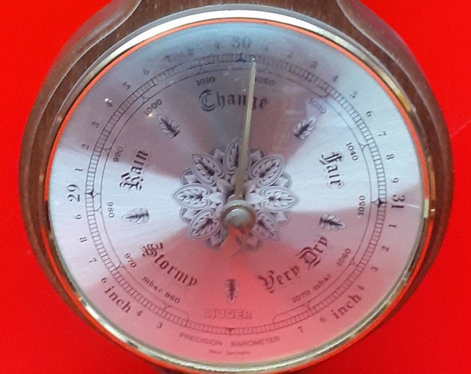 Huger Precision Barometer West Germany Wall Mounted Etsy