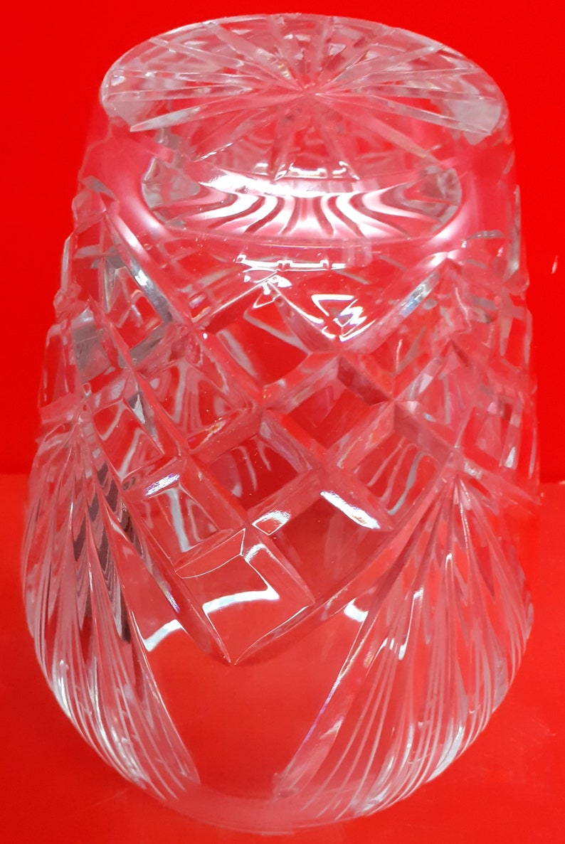 Zawiercie 24 Lead Crystal Cut Glass Vase 8 Etsy
