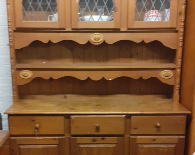 Extra Tall Large Vintage Solid Pine Dresser Etsy