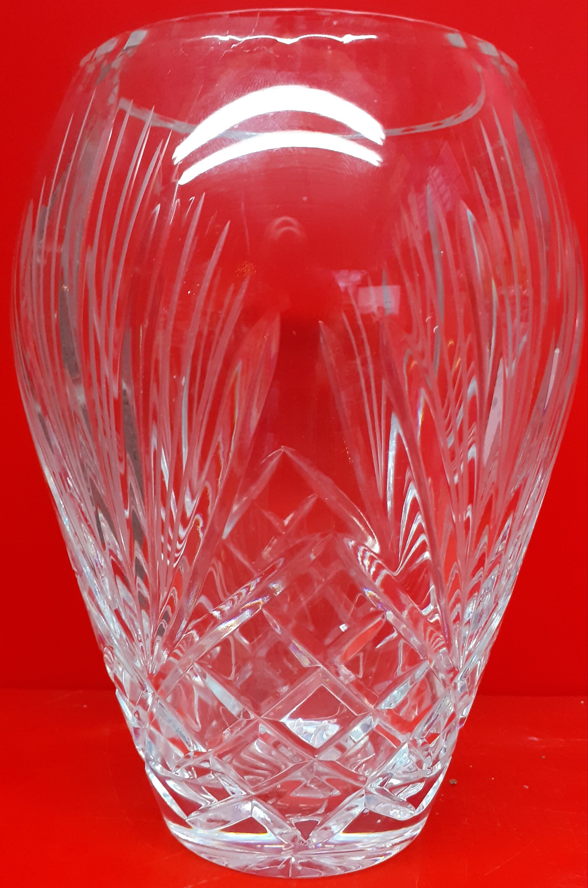 Zawiercie 24 Lead Crystal Cut Glass Vase 8 Etsy
