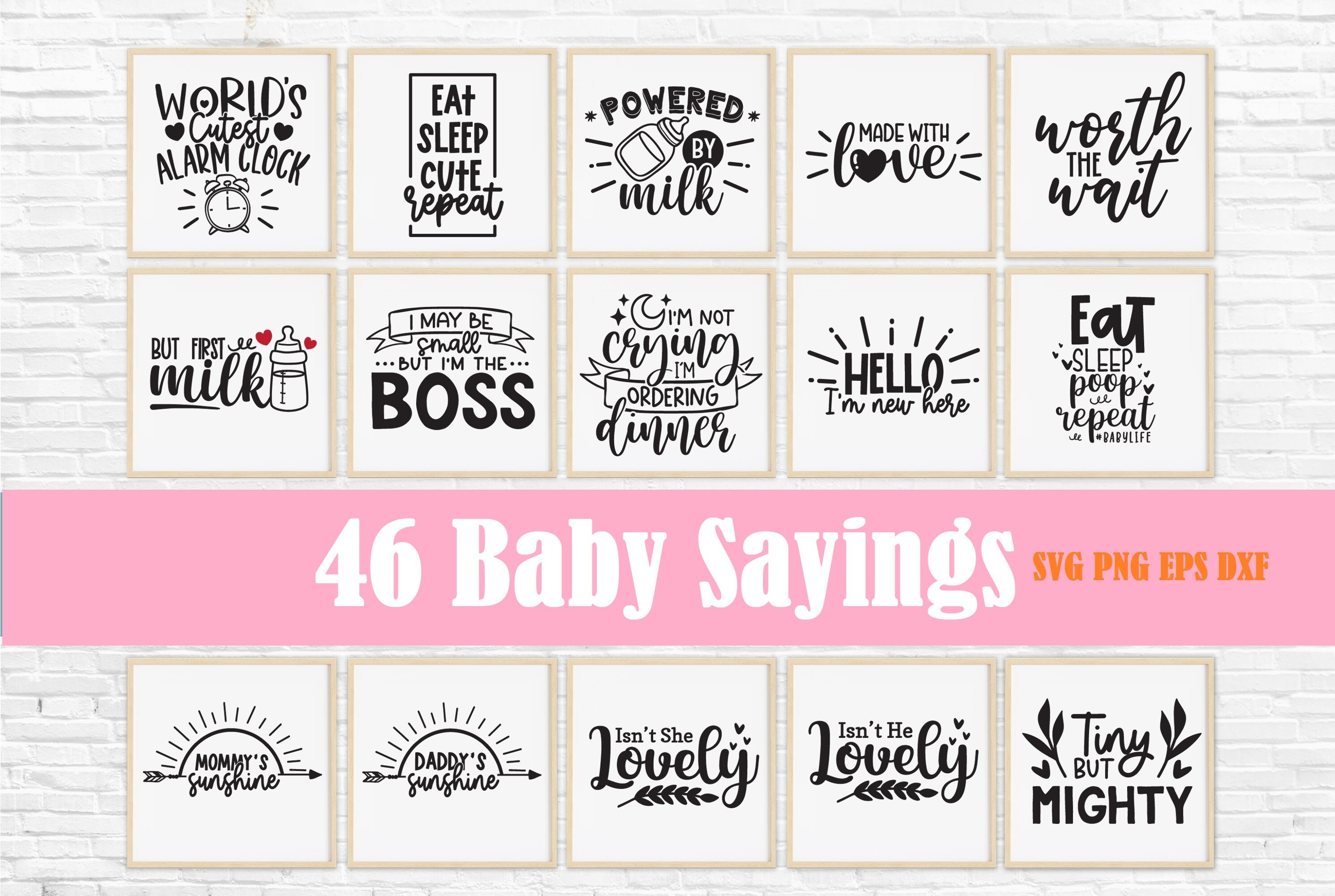 Baby Quotes SVG Bundle - Funny Baby Sayings Onesie Svg , Newborn Svg ...