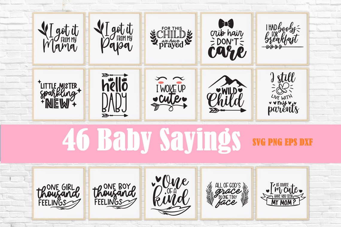 Baby Quotes SVG Bundle Funny Baby Sayings Onesie Svg , Newborn Svg