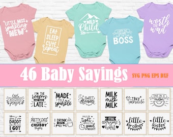 Baby Quotes SVG bundle - funny baby sayings onesie svg , newborn svg ...