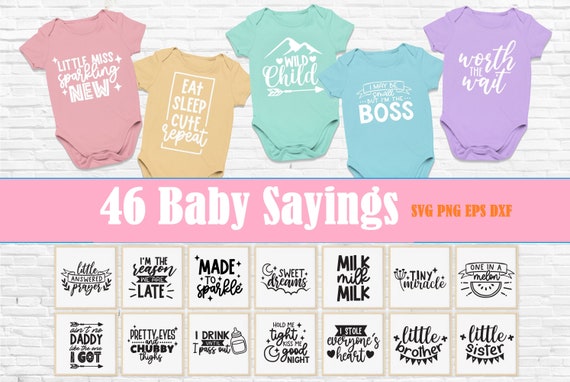 Baby Quotes SVG Bundle Funny Baby Sayings Onesie Svg | Etsy