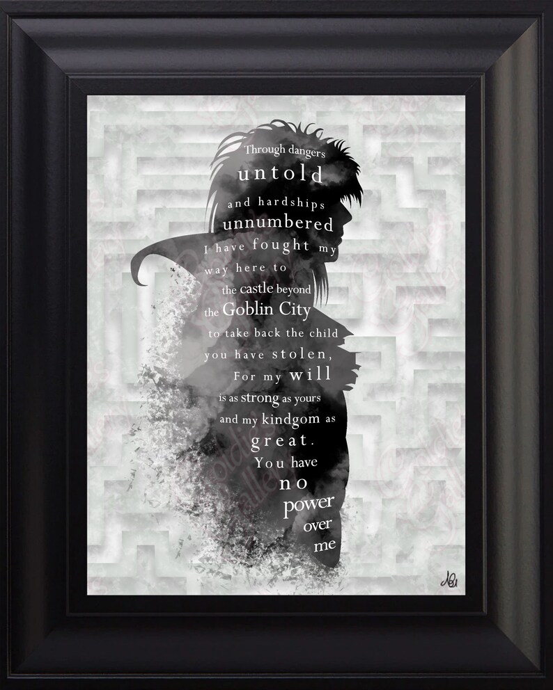 Labyrinth movie Jareth quote print | Etsy