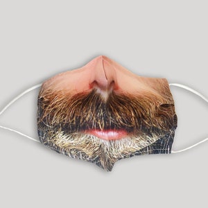 Funny Face Mask w/ Beard