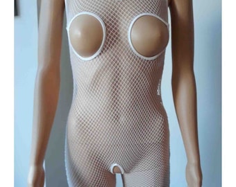 Fishnet Open Romper for Adult Women - Mature