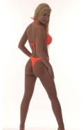 Hot Orange Thong Bikini Bottom for Adult Women - Clearance Priced