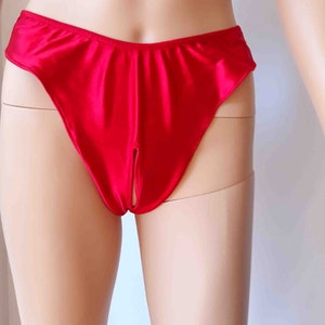 Satin Open Front and Back Panty - Mature