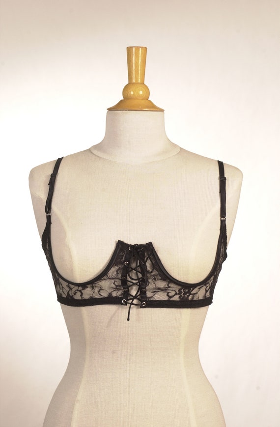 Open Cup Lace-up Bra -  Denmark