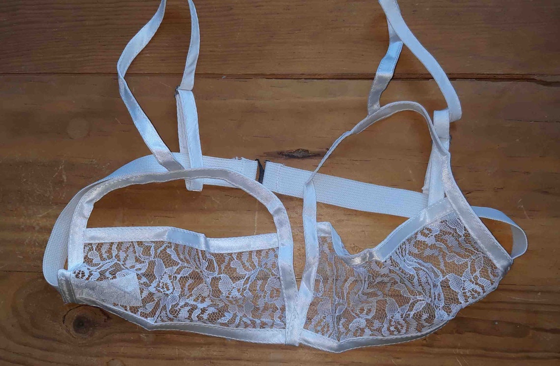 Sheer Lace Open Cup Bra - Etsy