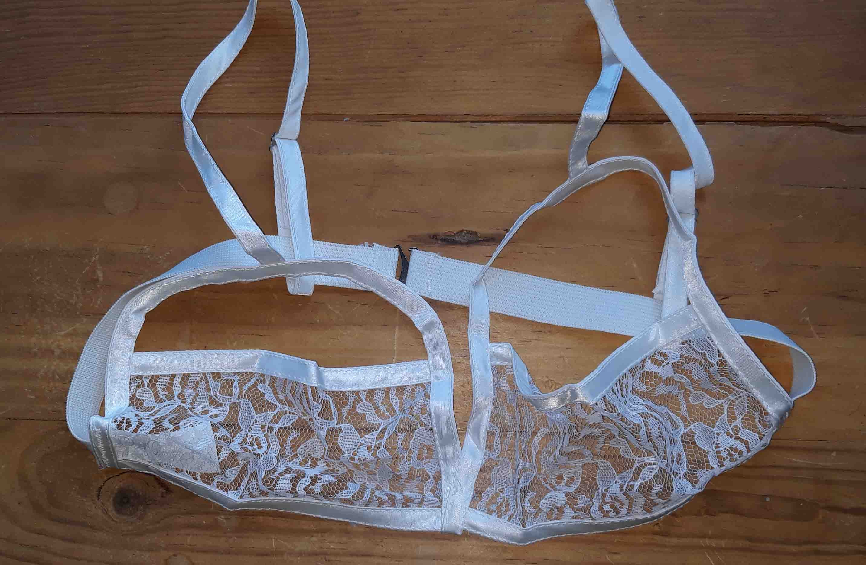 Sheer Lace Open Cup Bra -  Canada