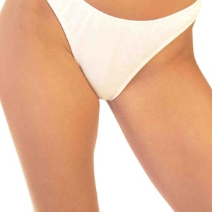 White Thong Bikini Bottom - Clearance Price