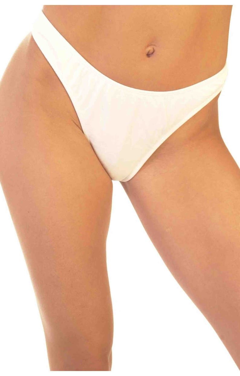 White Thong Bikini Bottom - Clearance Price