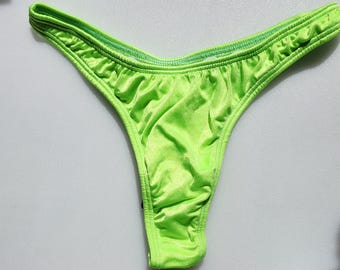 Lime Green Thong Bikini Bottom - Clearance Price