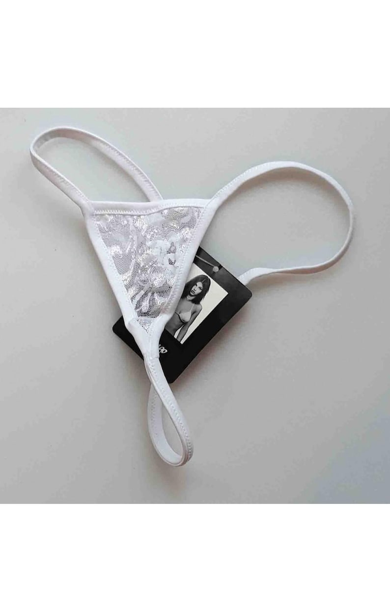 Conjunto de lencería con sujetador de copa abierta y tanga de encaje - Madura imagen 5