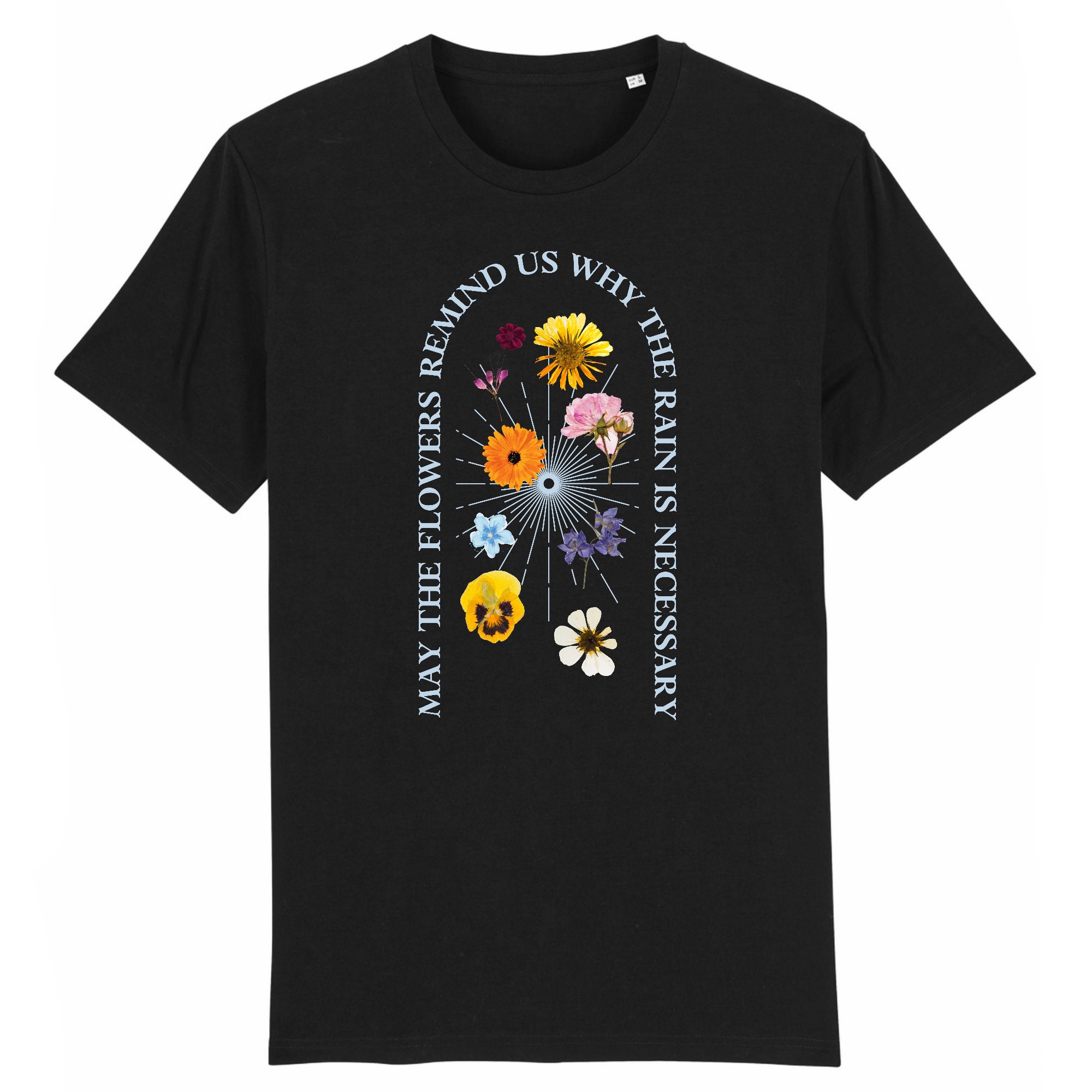 Flowers Quote Unisex Teeshirt Algodón 100 orgánico Etsy España
