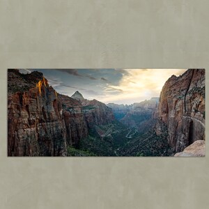 Zion National Park Sunset Canyon Panorama - Wall Art Print (Digital Download)