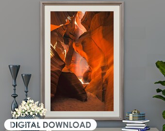 Abstract beauty of Antelope Canyon | Printable and Instant Download Digital Photo Art Print