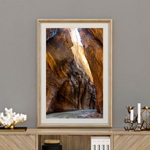 The Narrows magnificent canyon walls located in Zion National Park | Printable and Instant Download Digital Photo Art