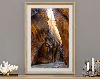 The Narrows magnificent canyon walls located in Zion National Park | Printable and Instant Download Digital Photo Art