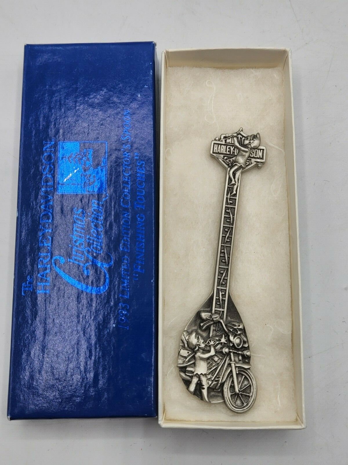 Harley-davidson Collectible Christmas 1993 Pewter Spoon Harley-davidson Collectible Christmas 1993 Pewter Spoon