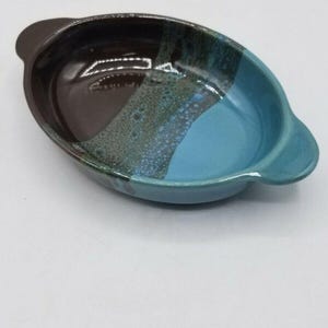Neher Glazed Pottery Clay in Motion small Ramekin Ocean Tide