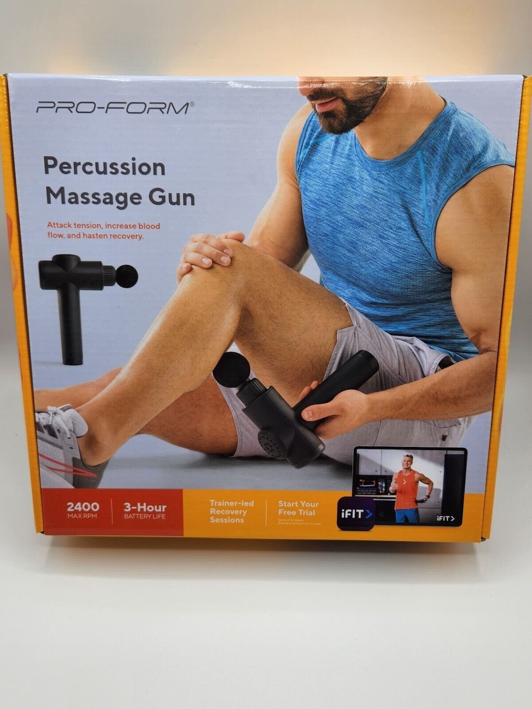 Proform Percussion Massage Therapy Gun 2400 W Attachments and Travel Case Etsy