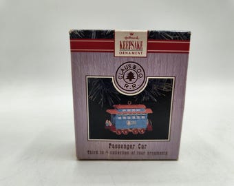 Hallmark Keepsake Christmas Ornament Passenger car 1991
