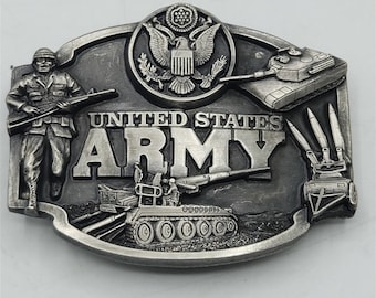 Siskiyou Pewter Belt Buckle - United States Army - US