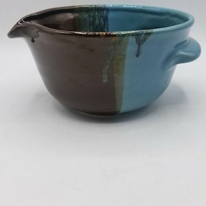 Neher Clay in Motion Handmade Ceramic Small Batter Bowl in Ocean Tide
