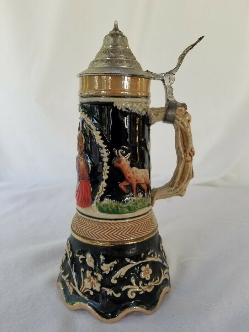 German Lidded Beer Stein Music Box A Touch of Comfort Etsy