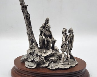 WORCHESTER PEWTER Apache in Pursuit Statue Sculpture Signed Fine