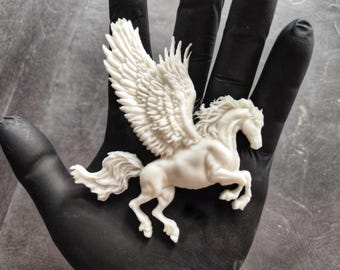 Mythical Pegasus Resin Applique: Furniture & Wall Decor