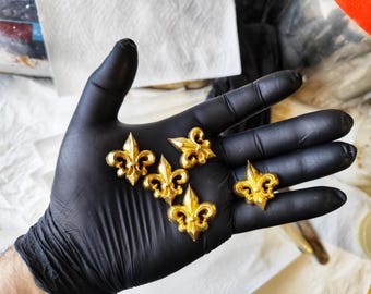 Apliques de resina Fleur de Lys (5 piezas): Adorno de muebles medievales