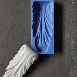 Stampo in silicone Acanthus, modanature acanto, stampo per argilla, stampo per resina, applique per mobili, stampi acanto